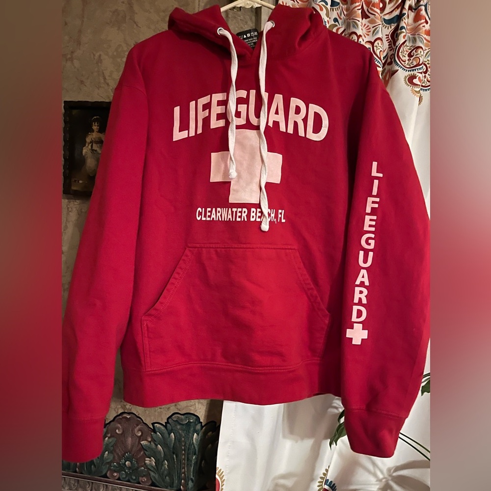 Life guard red hoodie